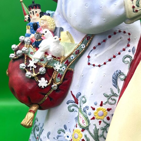 Lenox "A Christmas Traveler" Santa Claus Figurine Lynn Bywaters Cardinal Birds - Picture 15 of 16